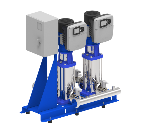 Lowara Twin Pump Variable Speed Booster Sets with e-SV Vertical Multistage Pumps