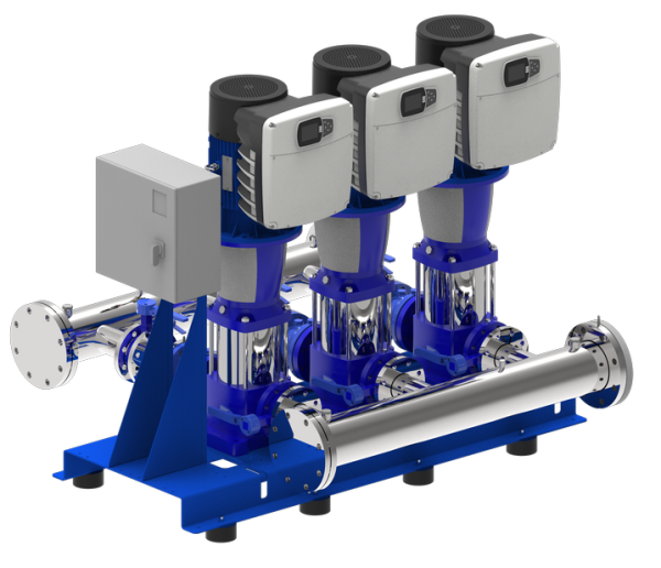Lowara Three Pump Variable Speed Booster Sets with e-SV Vertical Multistage Pumps